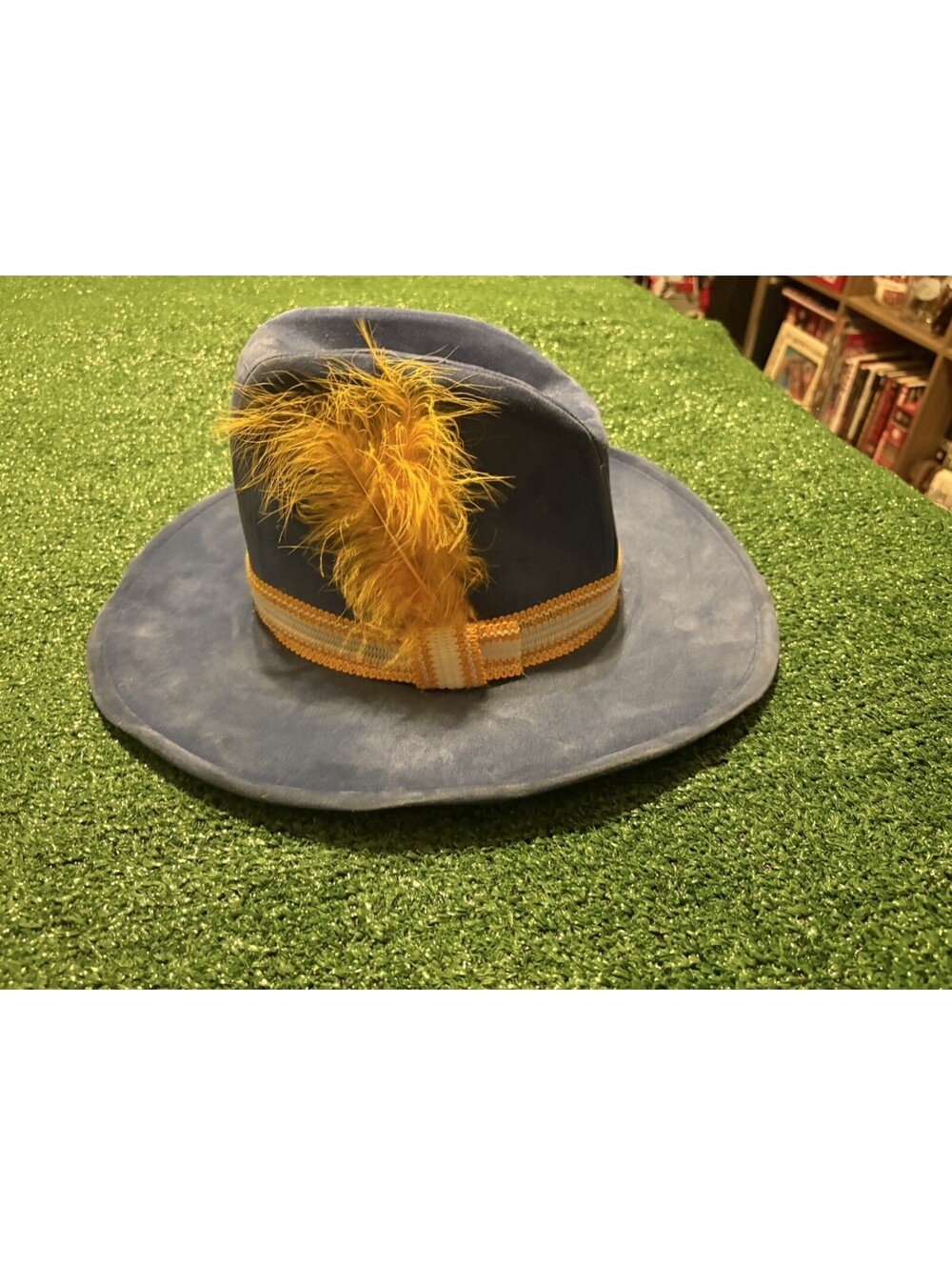 Vintage AJD Western Blue Suede Cowboy Hat 1980s Made In The USA Size M